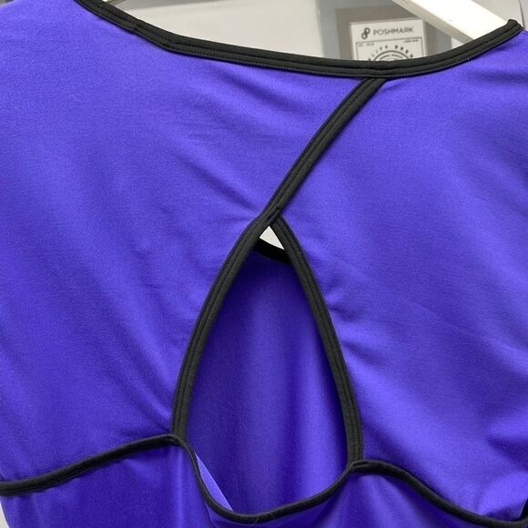 Adidas Climalite Purple/Black V-Neck Top - Picture 8 of 15